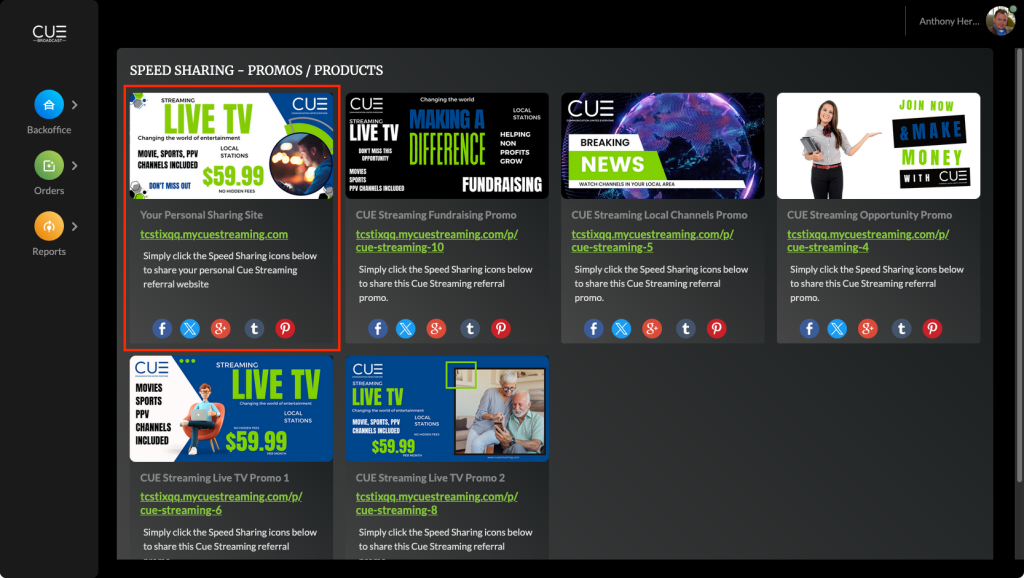 CUE Broadcast Speed Sharing Tool