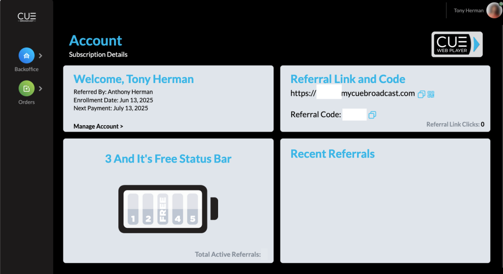 CUE Broadcast's "3 and It's Free" program