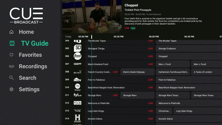 New interface for CUE Broadcast