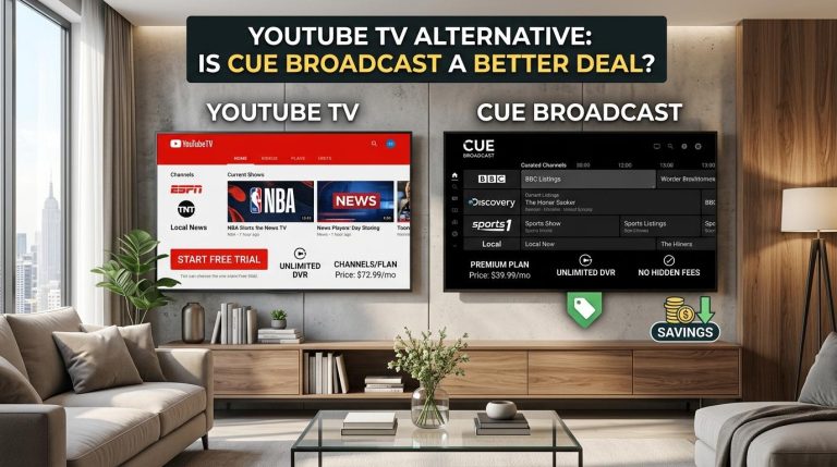 Comparison between YouTube TV and CUE Broadcast